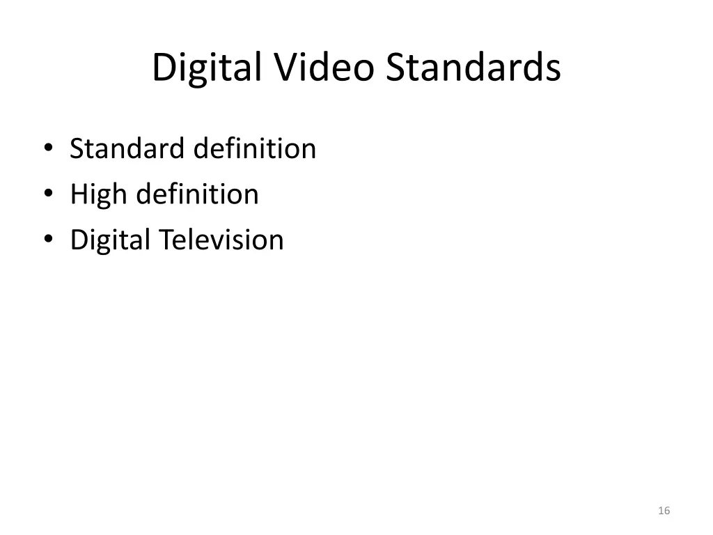 digital video standards