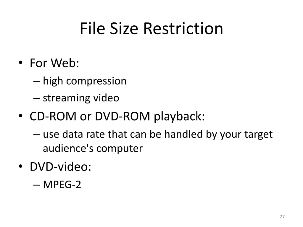 file size restriction