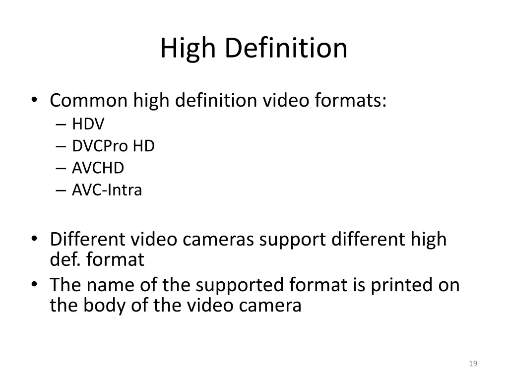 high definition