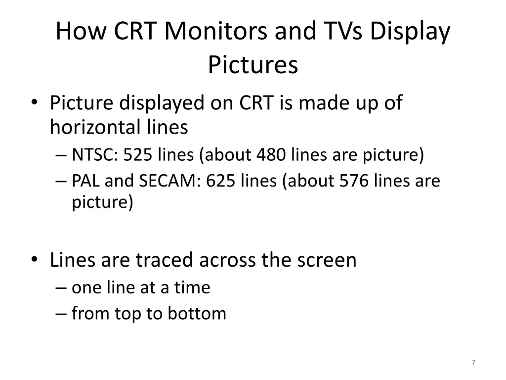 how crt monitors and tvs display pictures picture