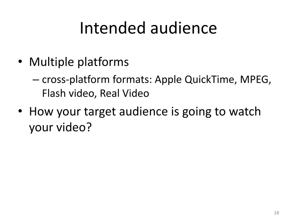 intended audience