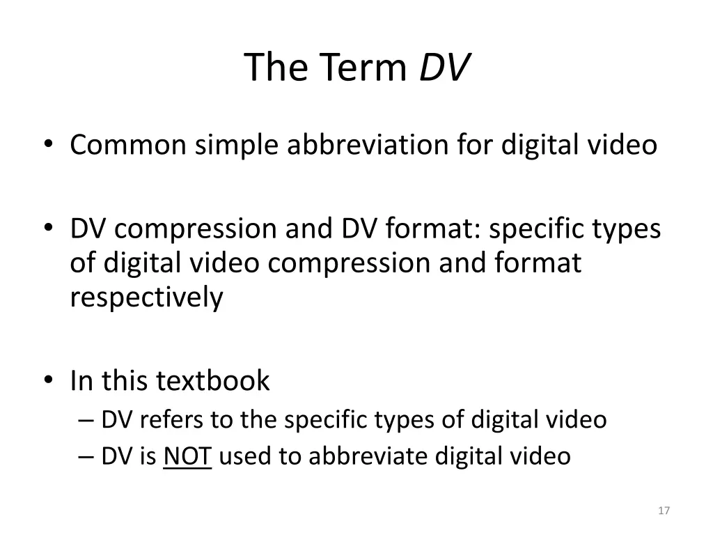 the term dv