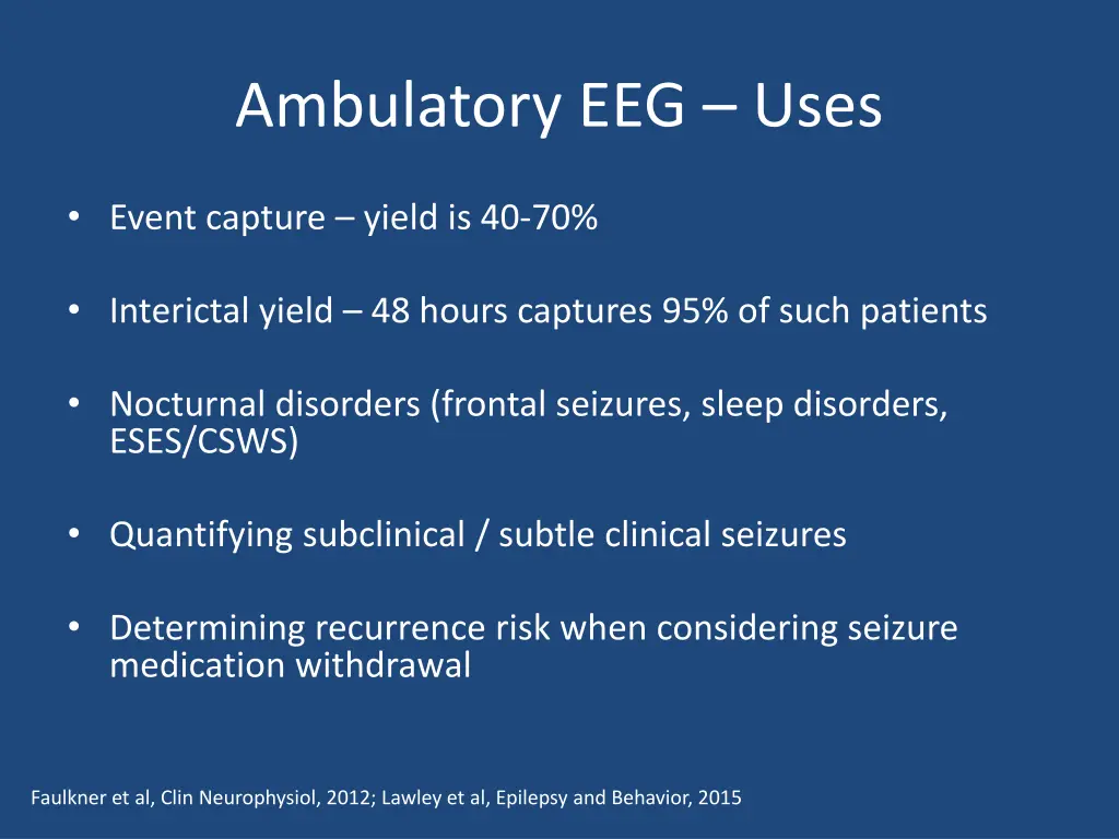 ambulatory eeg uses