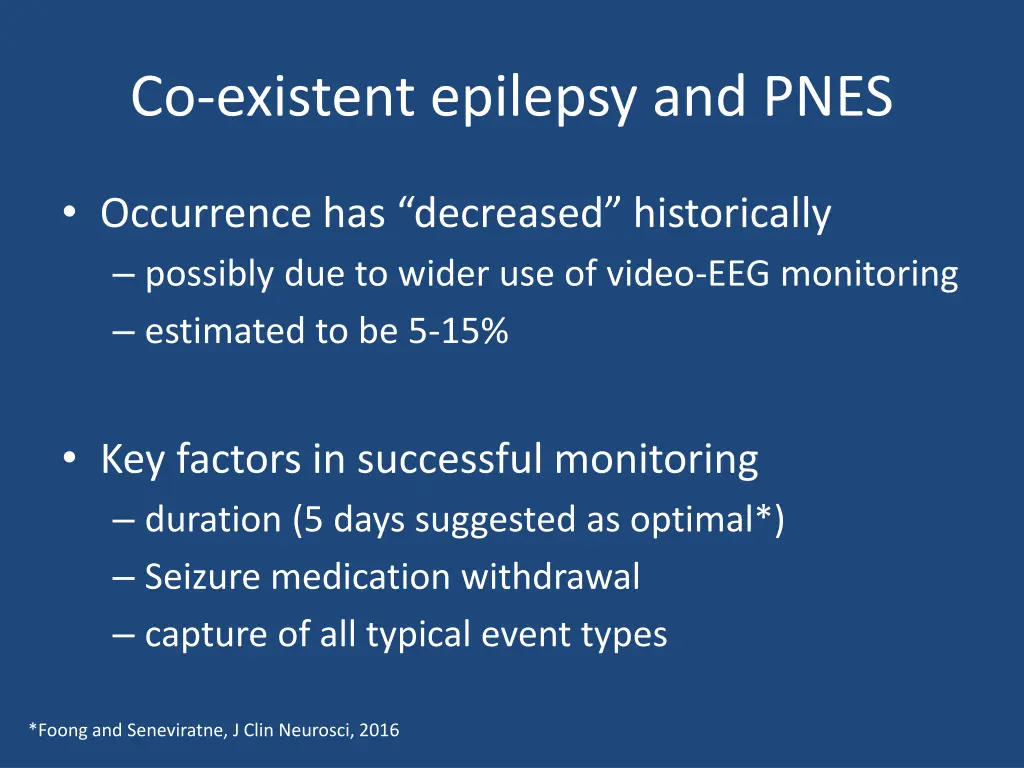 co existent epilepsy and pnes