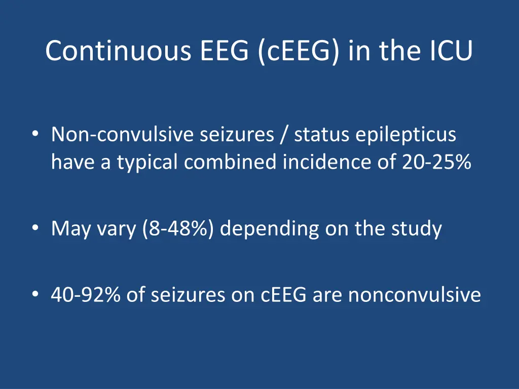 continuous eeg ceeg in the icu