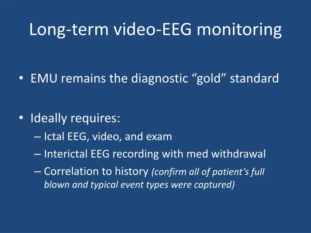 long term video eeg monitoring