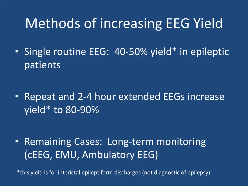 methods of increasing eeg yield