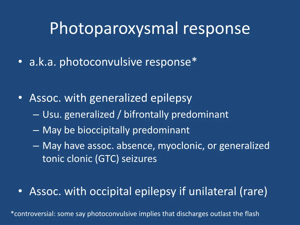 photoparoxysmal response