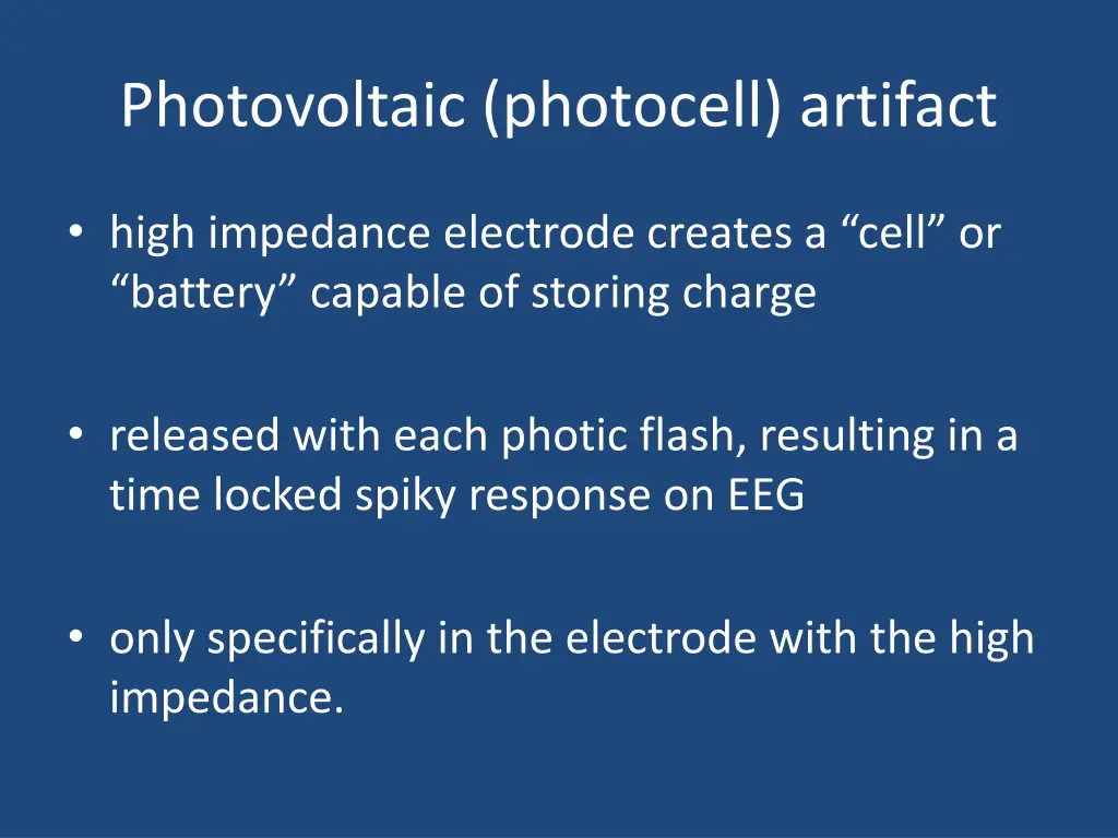 photovoltaic photocell artifact