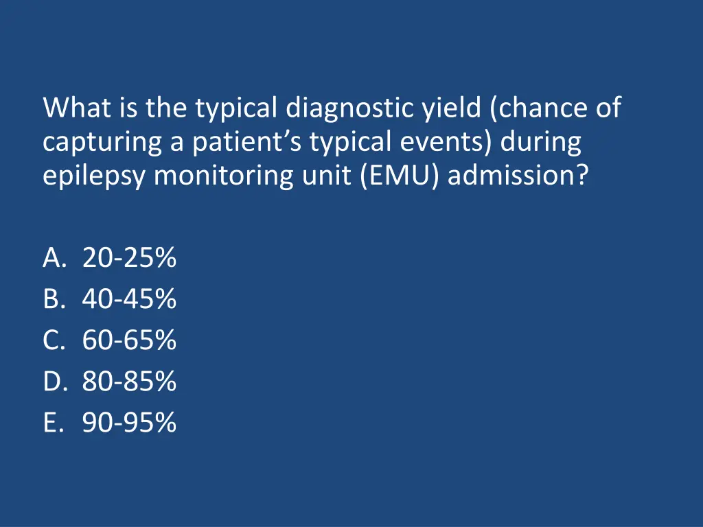 what is the typical diagnostic yield chance