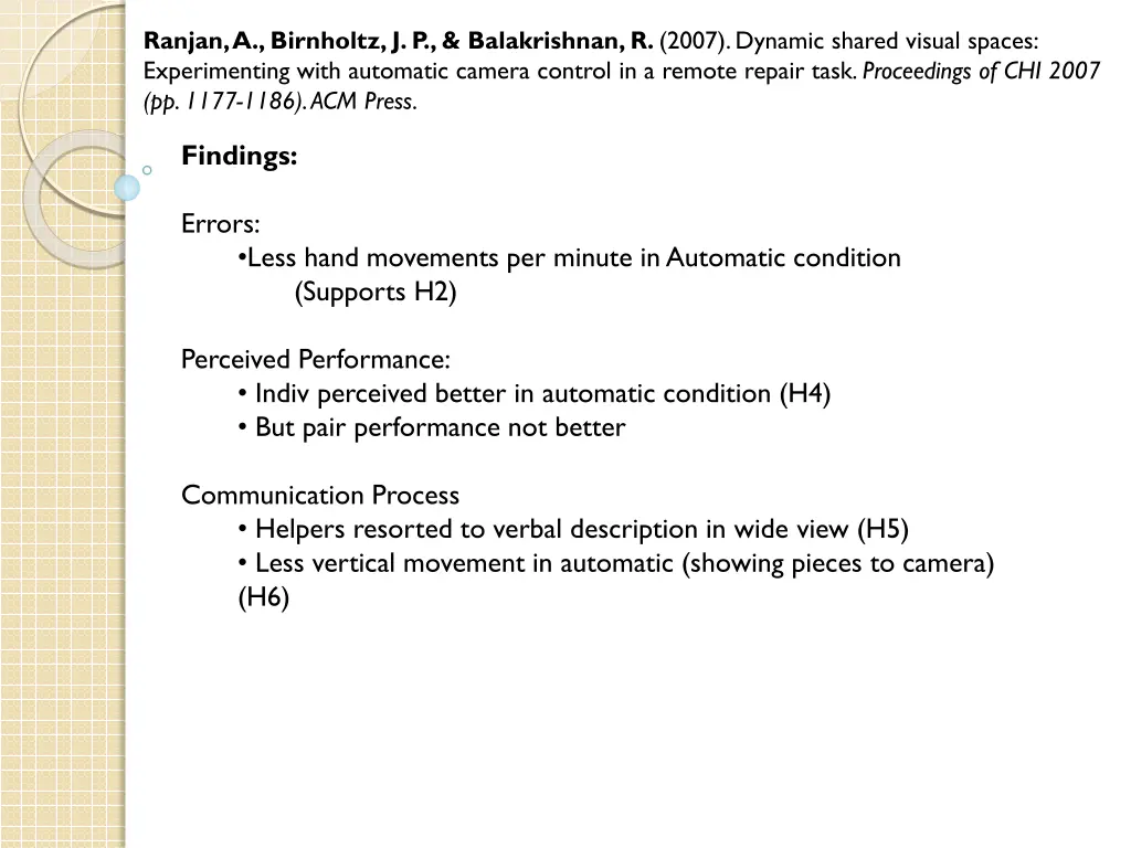 ranjan a birnholtz j p balakrishnan r 2007 5