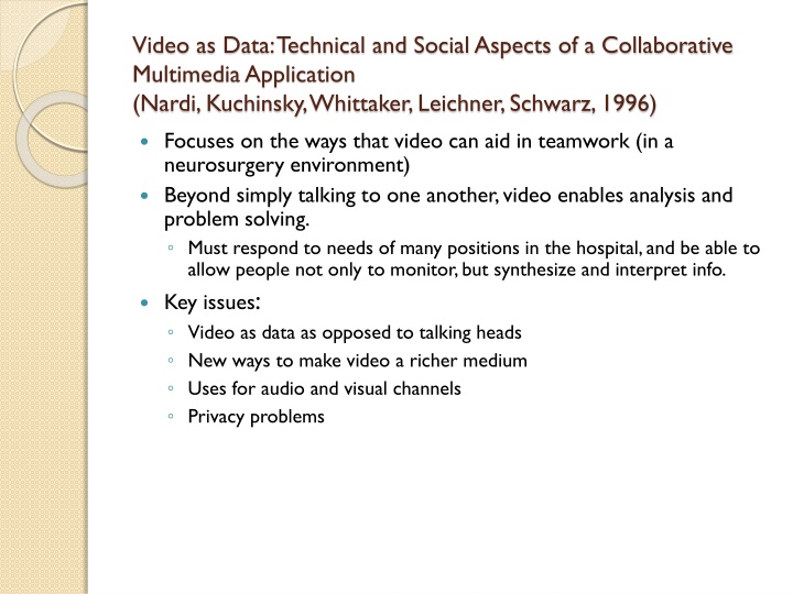 video as data technical and social aspects