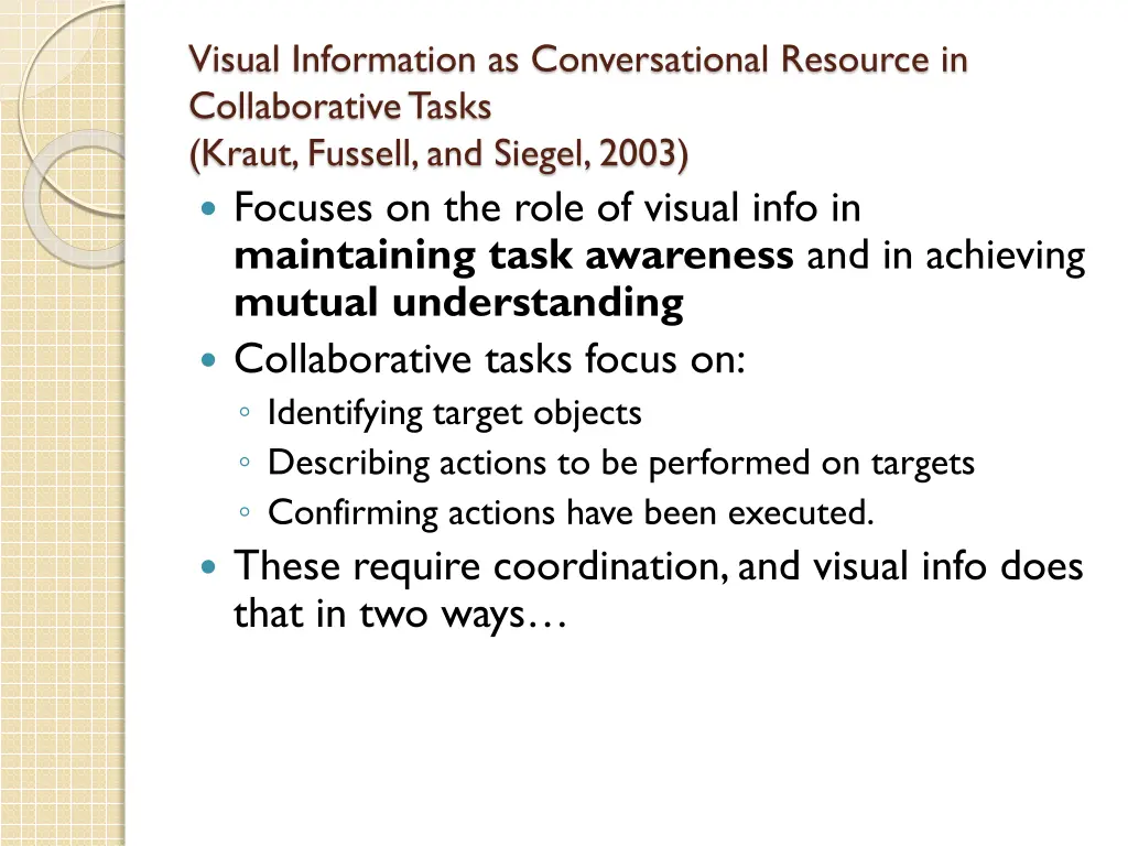 visual information as conversational resource