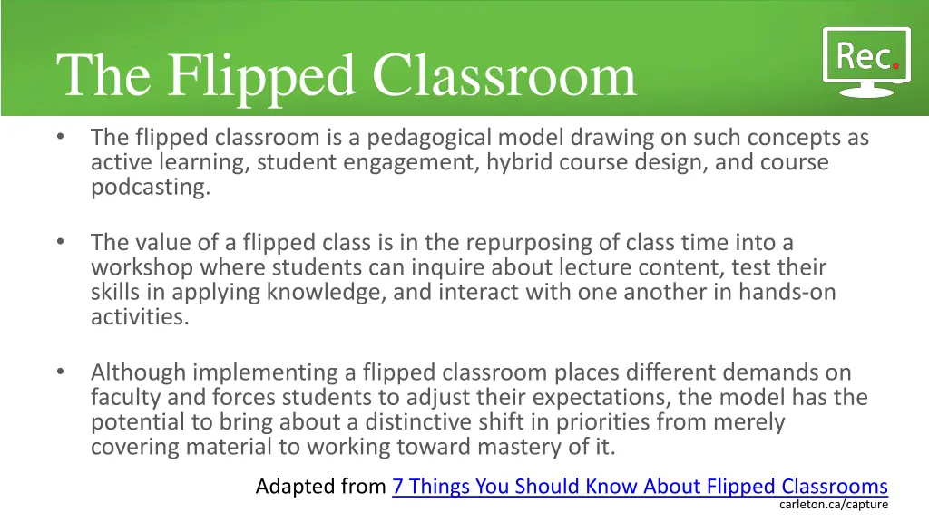 the flipped classroom 1