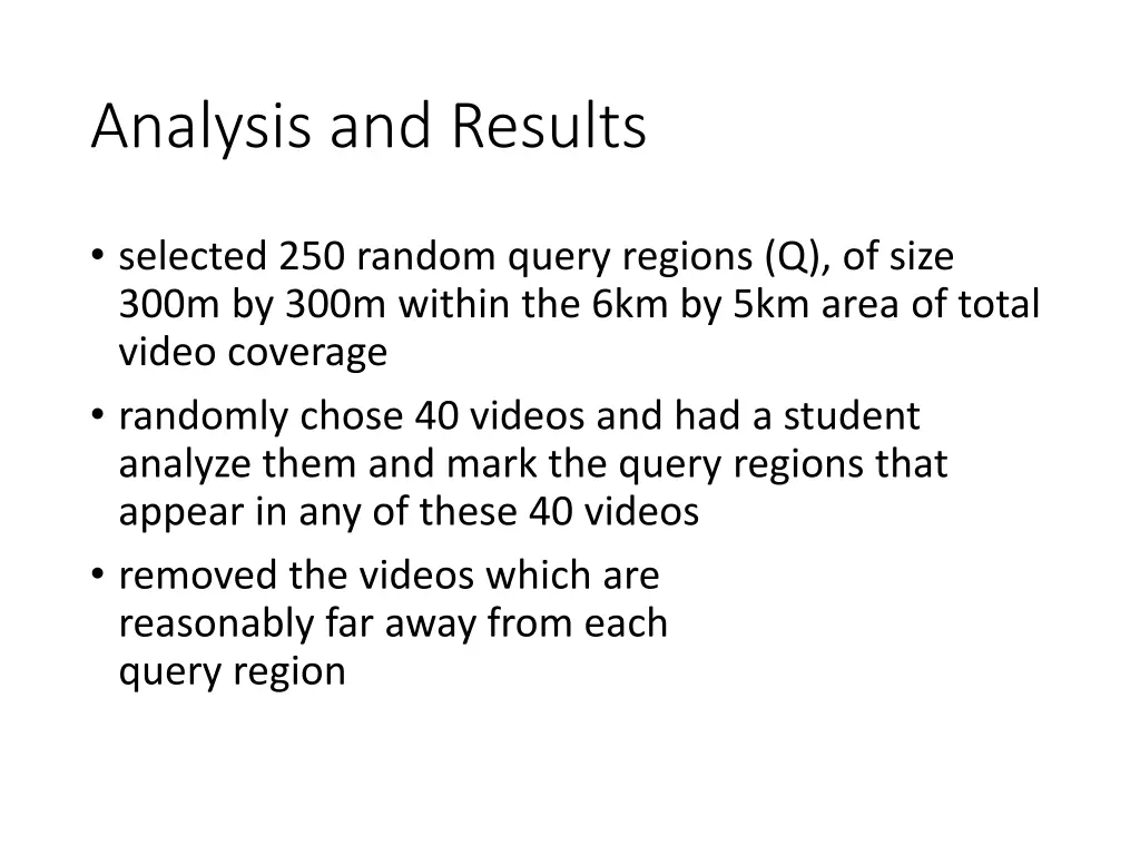 analysis and results