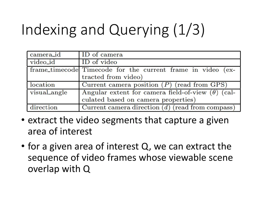 indexing and querying 1 3