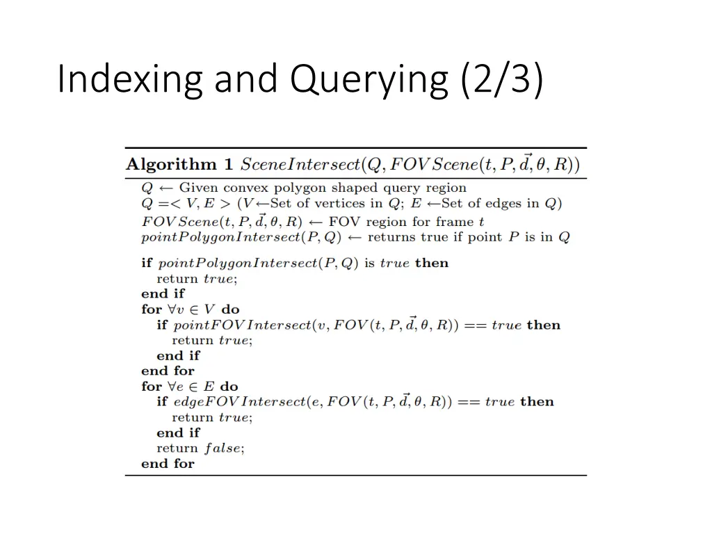 indexing and querying 2 3