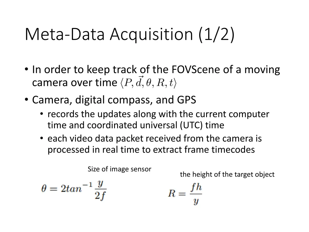 meta data acquisition 1 2