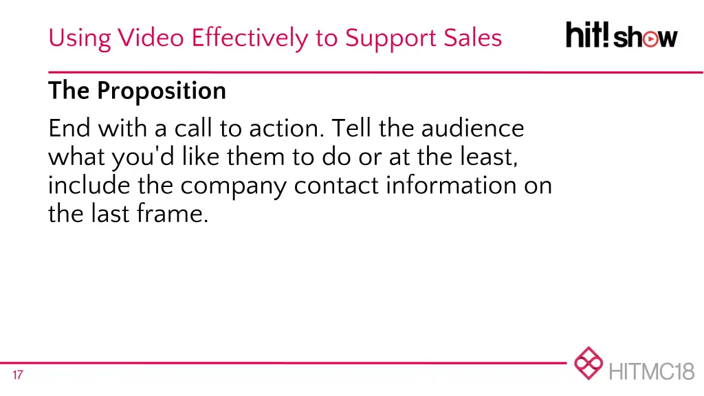 using video effectively to support sales 13