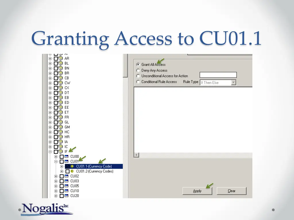 granting access to cu01 1