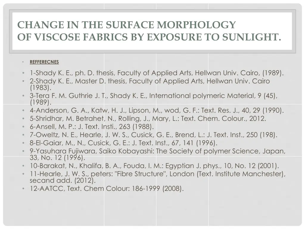 change in the surface morphology of viscose 10