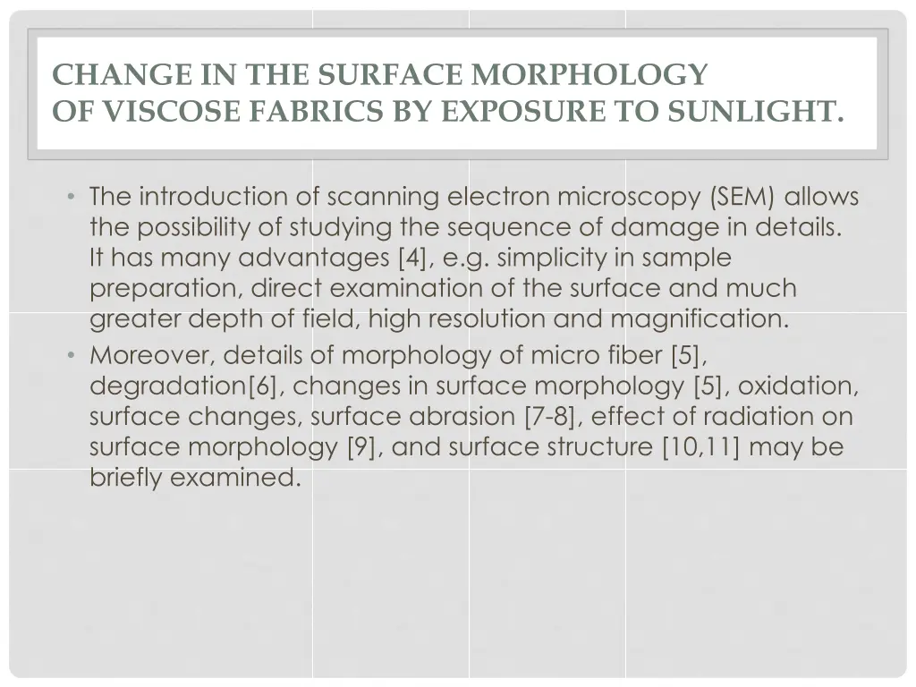 change in the surface morphology of viscose 3