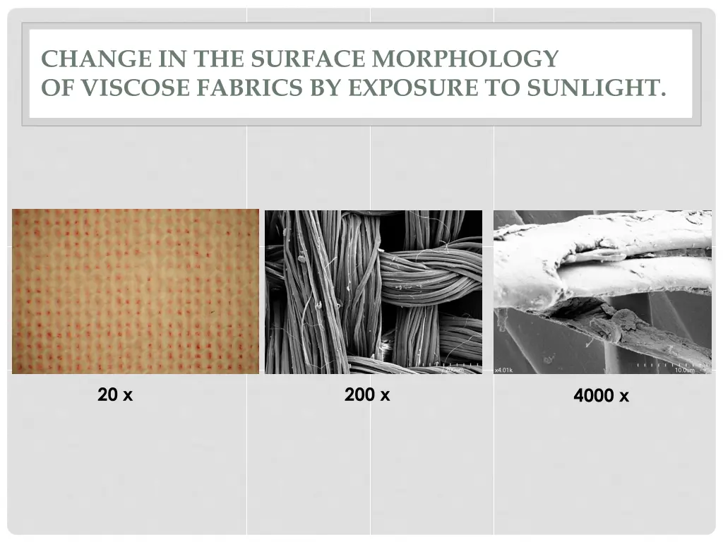 change in the surface morphology of viscose 7