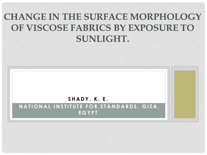 change in the surface morphology of viscose