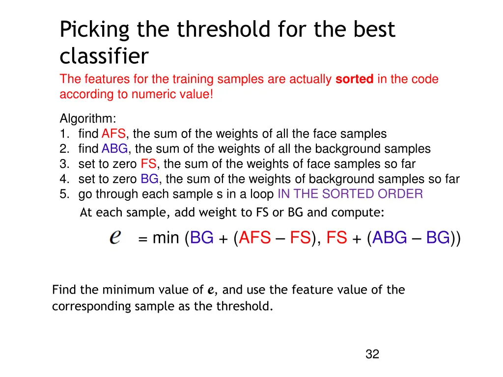 picking the threshold for the best classifier 2