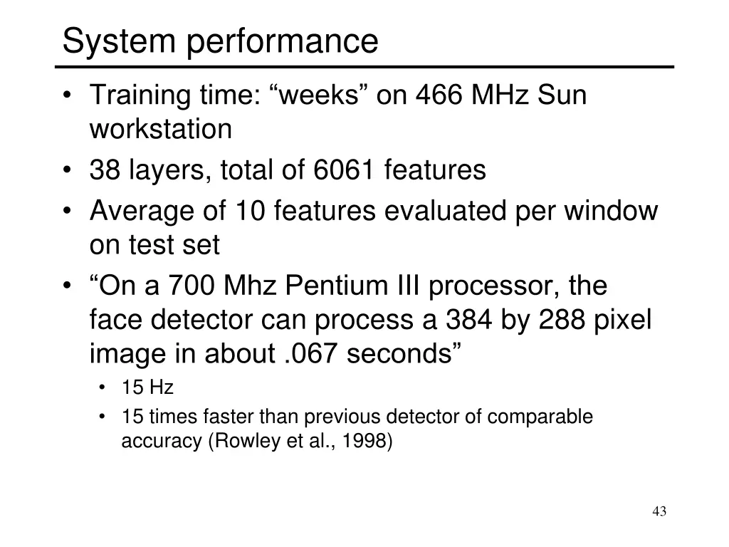 system performance