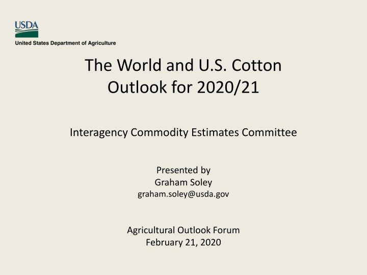 the world and u s cotton outlook for 2020 21