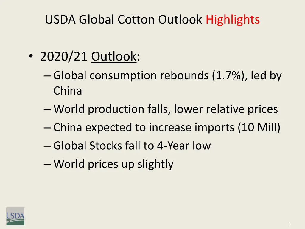 usda global cotton outlook highlights 1