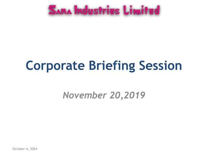 corporate briefing session