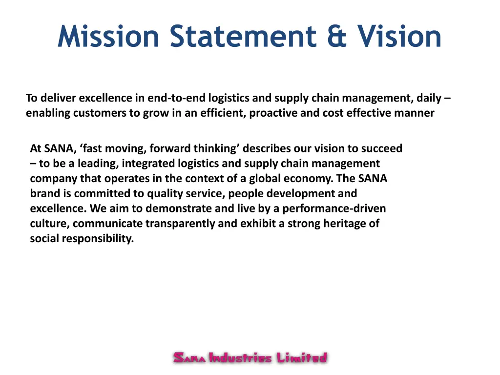 mission statement vision