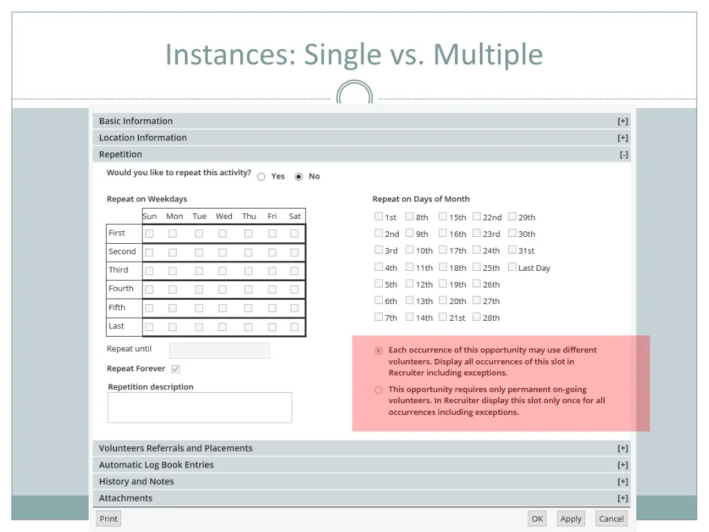 instances single vs multiple