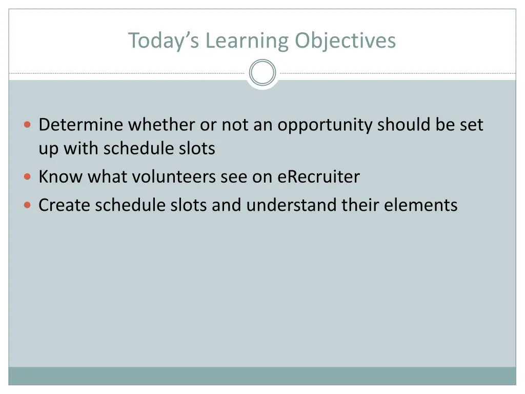 today s learning objectives