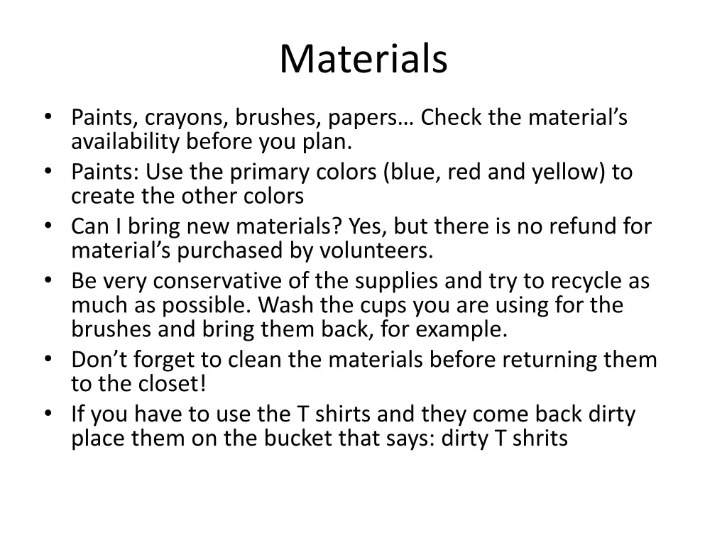 materials