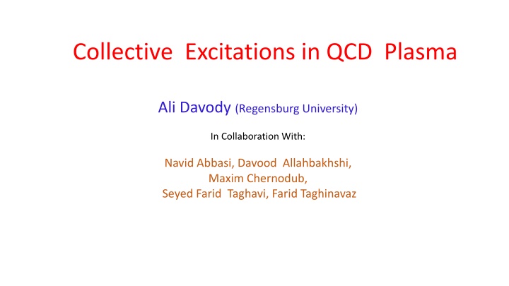 collective excitations in qcd plasma