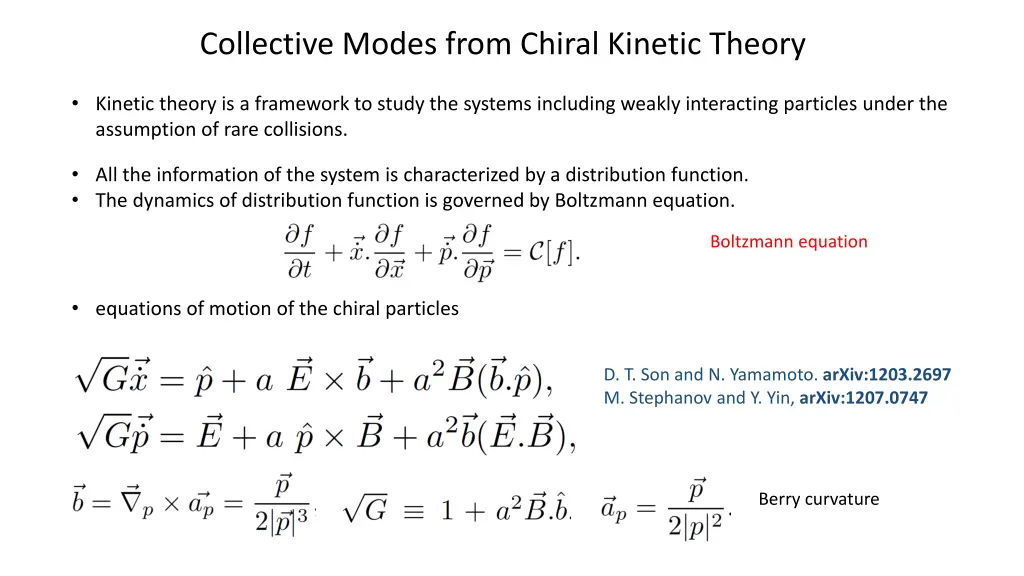 collective modes from chiral kinetic theory