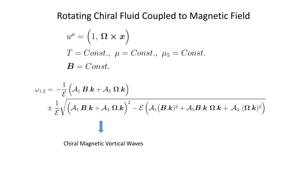 rotating chiral fluid coupled to magnetic field