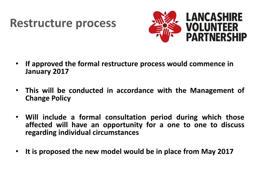 restructure process