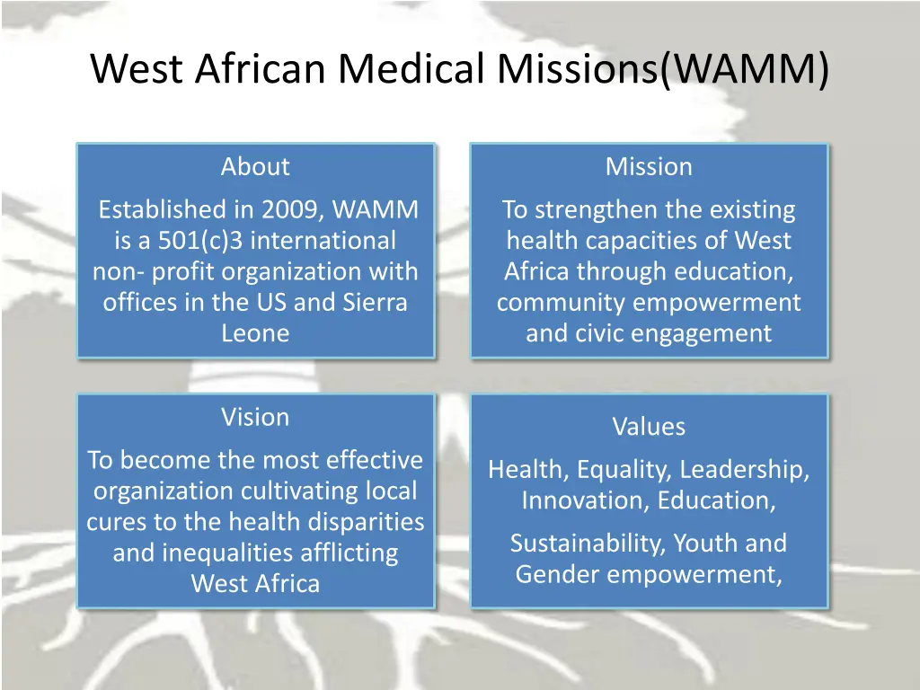 west african medical missions wamm