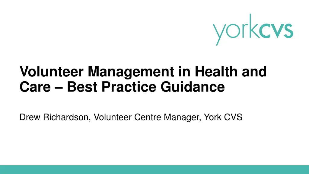 volunteer management in health and care best