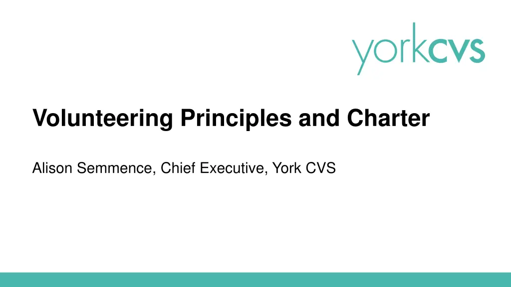 volunteering principles and charter