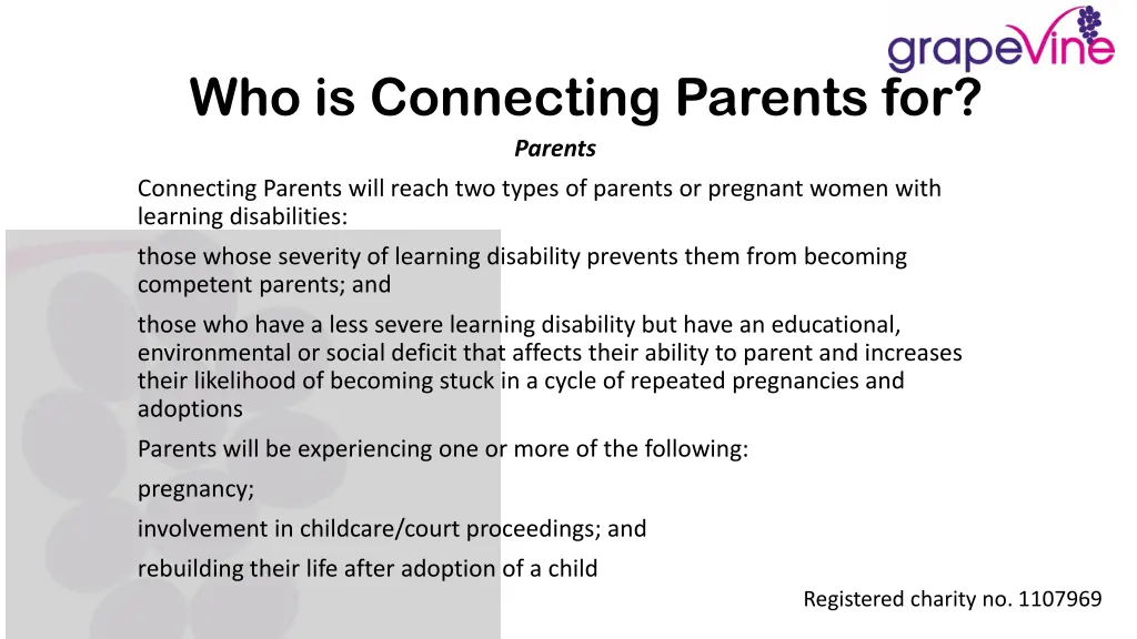 who is connecting parents for parents