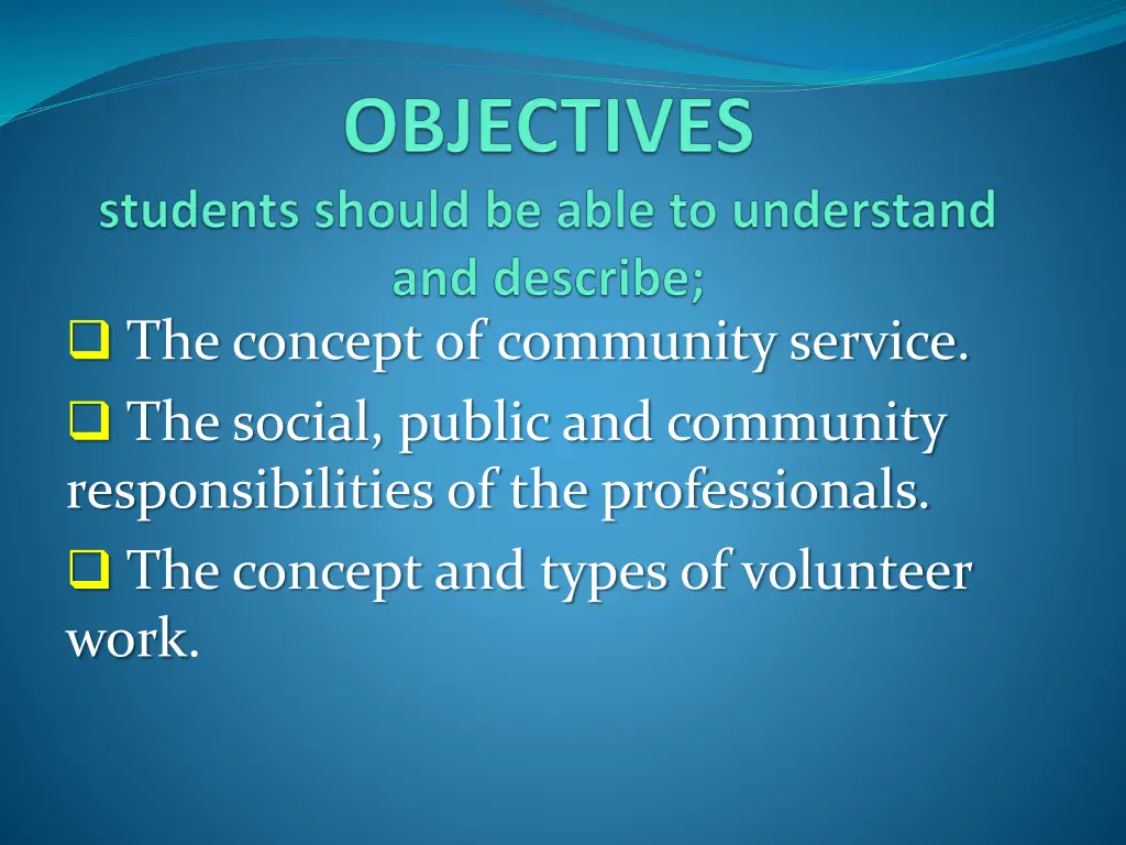 the concept of community service the social