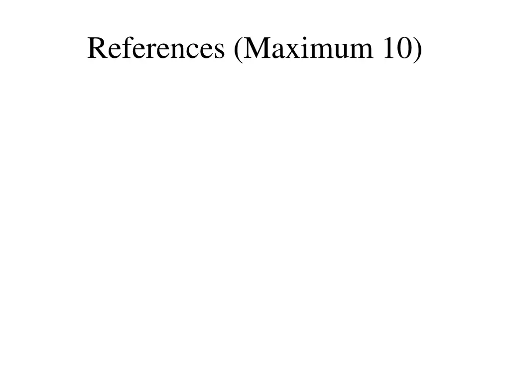 references maximum 10