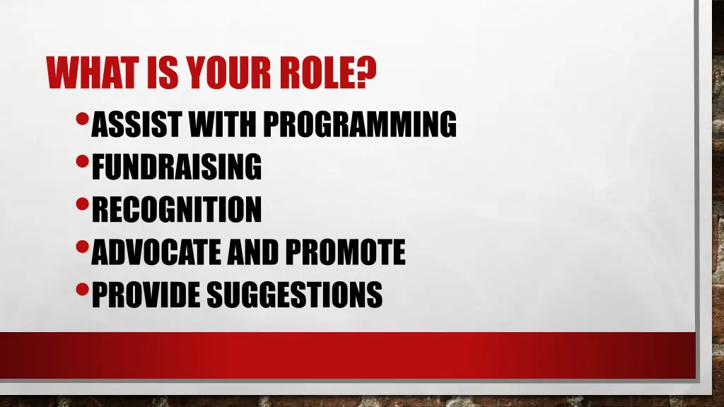 what is your role assist with programming