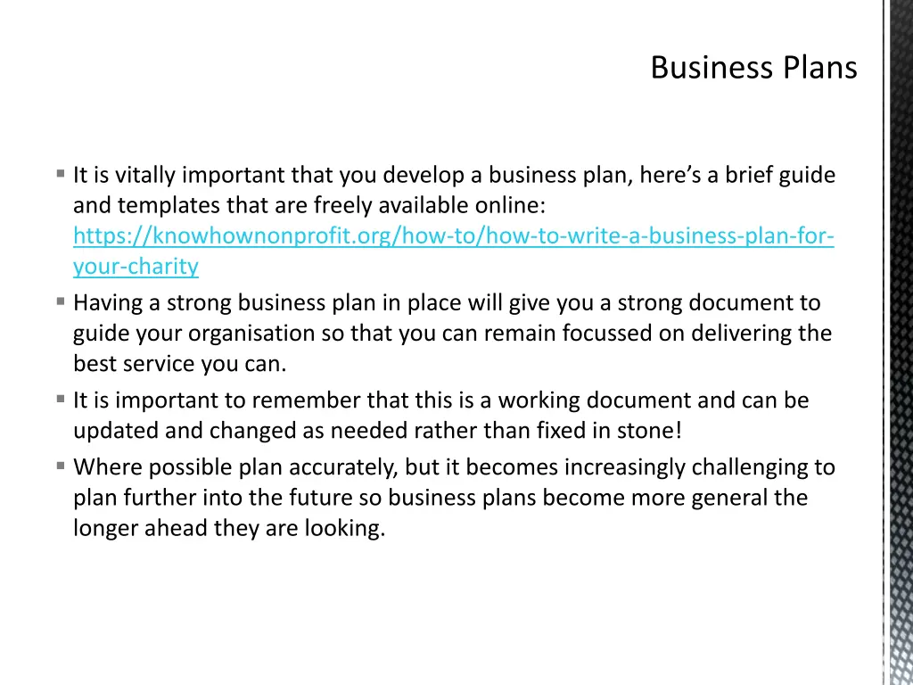 business plans