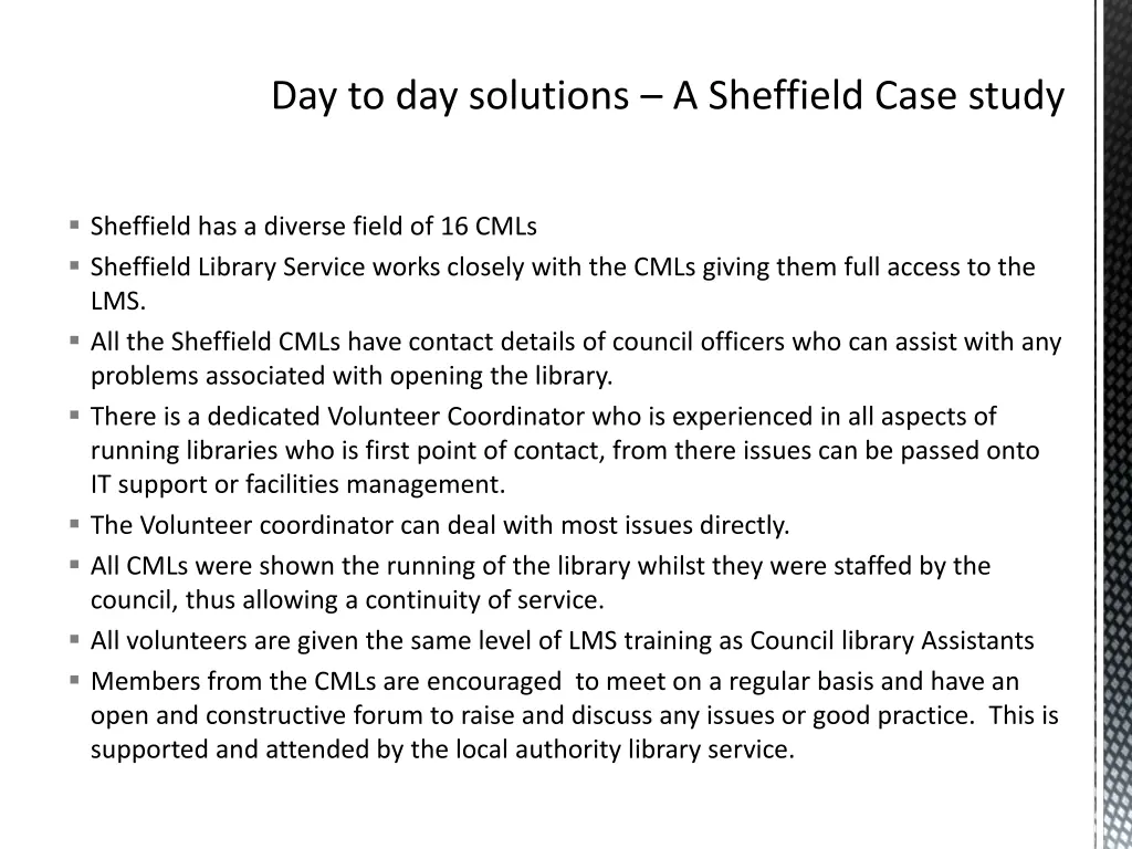 day to day solutions a sheffield case study